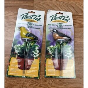 Set of 2 Plant Pal Singing Bird‎ Moisture Meter Watering Indicators NEW